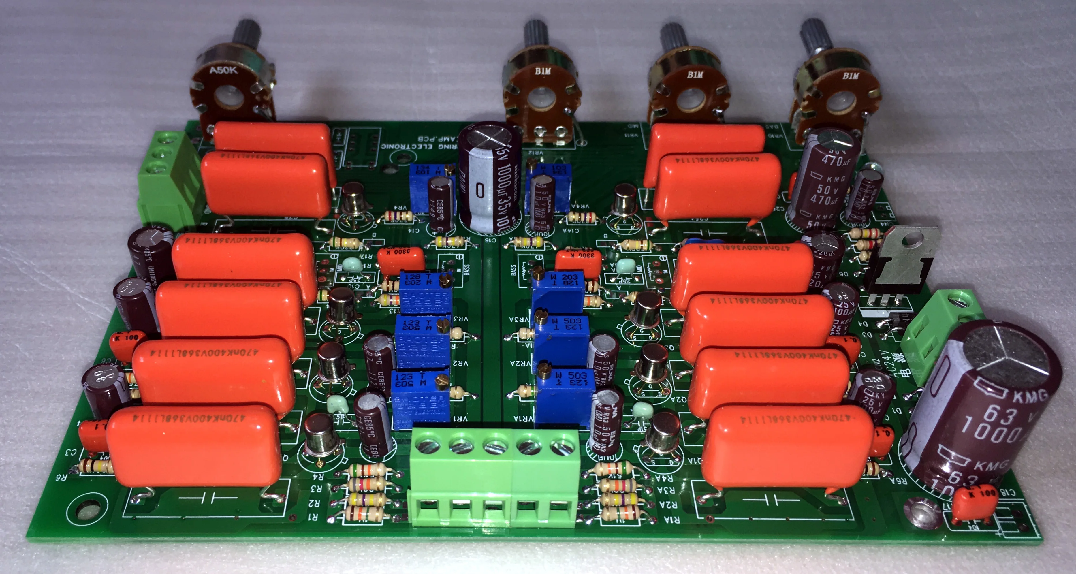 JFET أربعة أنبوب المرحلة الأمامية 3DJ7H المرحلة الأمامية طعم الصفراوي المرحلة الأمامية لوحة PCB