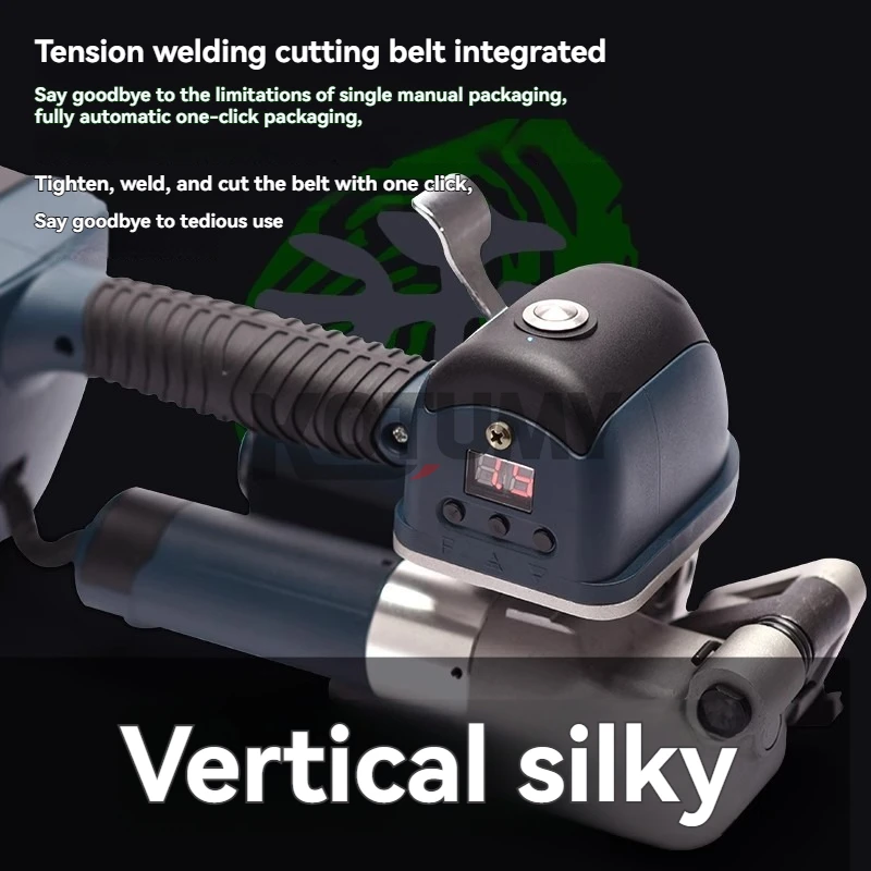 Imprensa de derretimento quente com display digital, novas ferramentas de embalagem portátil, máquina de cintar elétrica para cinto pet pp