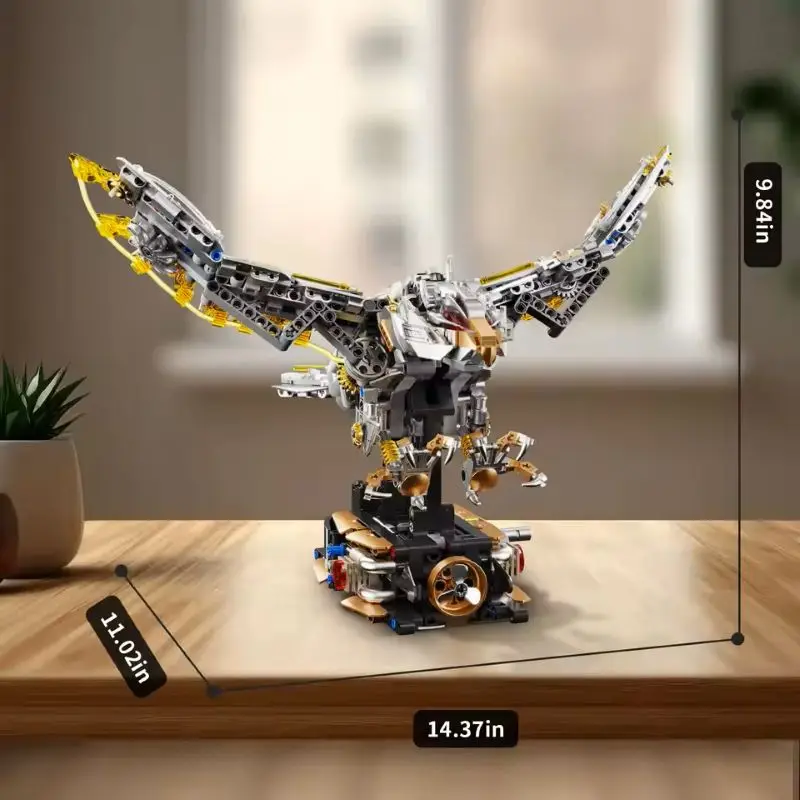 1168 pçs criar moc técnico mecânico águia blocos de construção modelo crianças semi-mecânicas ciência diy brinquedos para presentes do miúdo
