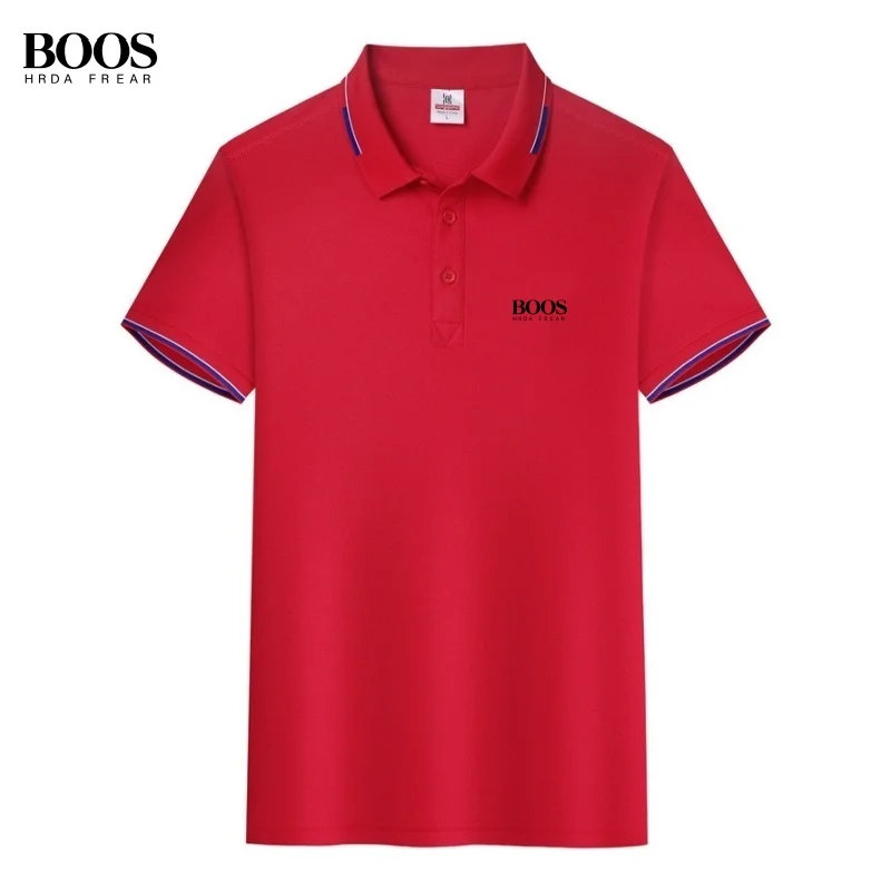 New men's high-quality short sleeved polo shirt, summer fashion, casual, breathable and comfortable T-shirt top