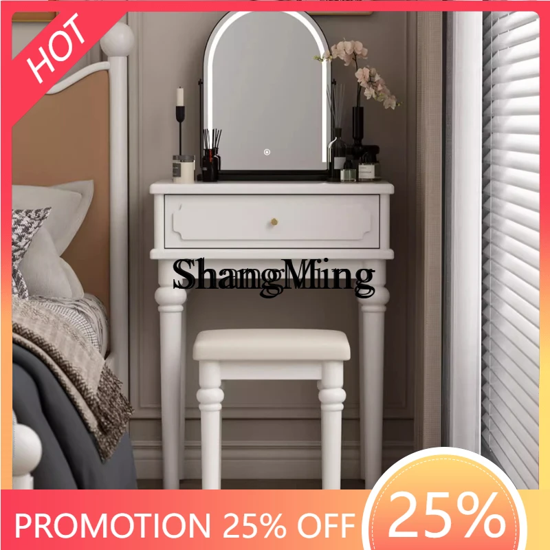 

ZYY solid wood dresser small apartment bedroom bedside makeup table black medieval narrow study desk