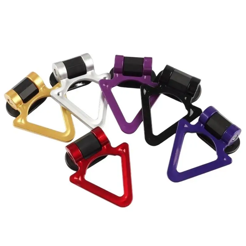 Car Decorative Tow Hook Triangle Shape Self Adhesive Bumper Tow Hook Plastic Hook For Vehicle Exterior Decoration Modification