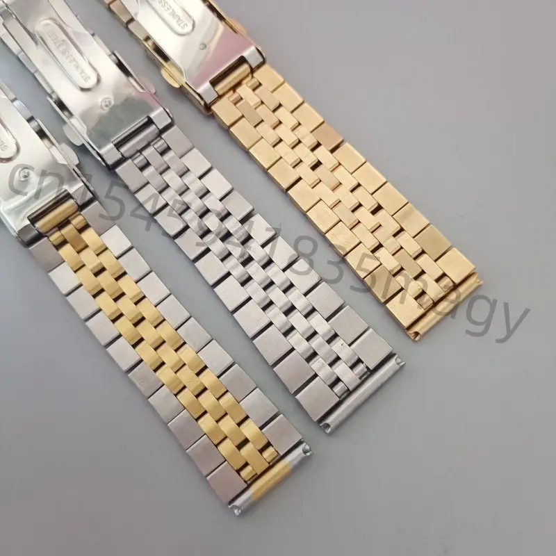 18mm 20mm Solid Stainless Steel Brush Polish Jubilee Universal Straight End Watch Strap Band Bracelet Fits For SKX ROX OMG Watch