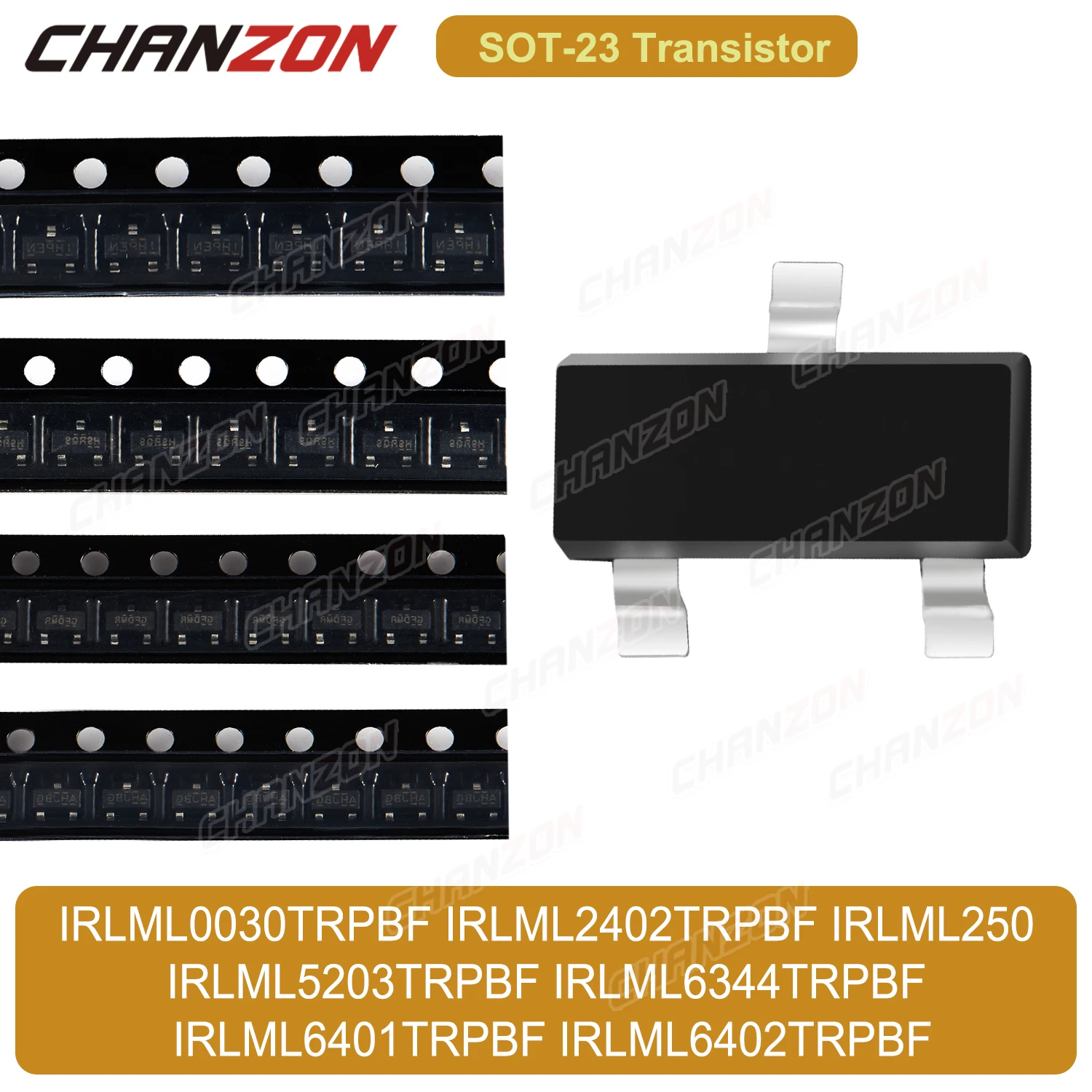 Sot23 Tranzystor Mosfet Smd Irlml0030Trpbf Irlml2402Trpbf Irlml250 Irlml5203Trpbf Irlml6344Trpbf Irlml6401Trpbf Irlml6402Trpbf