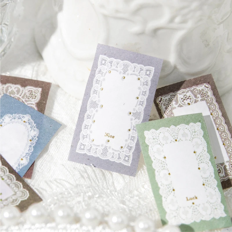 Lace Language Series Vintage Lace Border Label Landscape Tape Creative DIY Journal Material Collage Scrapbooking Stationery