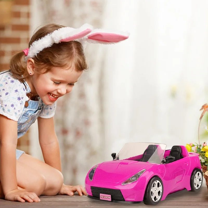 Cars Toys Miniature Dollhouse Accessories 30cm Girls Boy Kids Car Model for Barbie Dolls Travel Children Game Birthday Gift