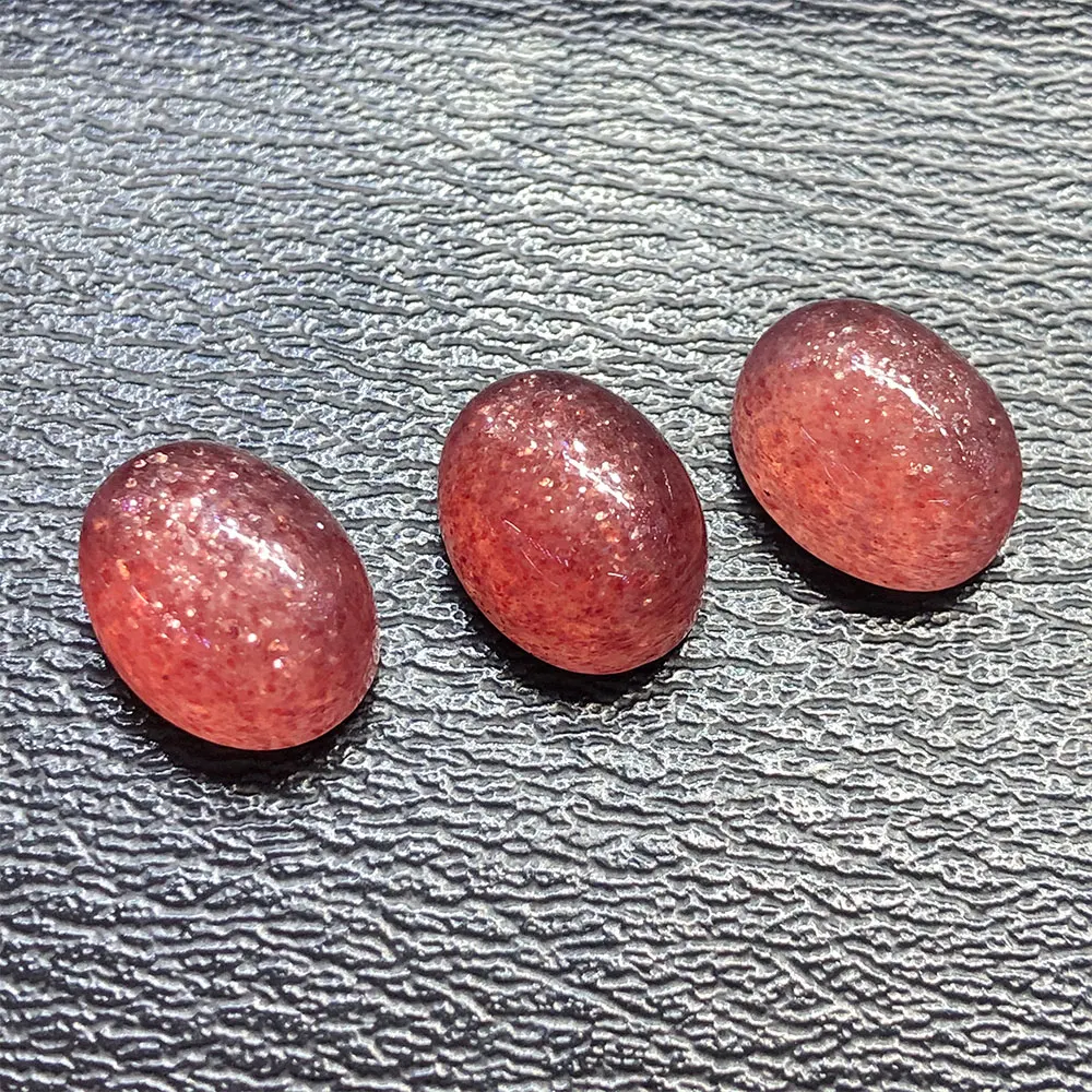 3pc/lot Natural Stones Red Strawberry Oval Cabochon Crystals Healing Gemstones Crystal Stone Reiki Home Decor Chakra Spiritual