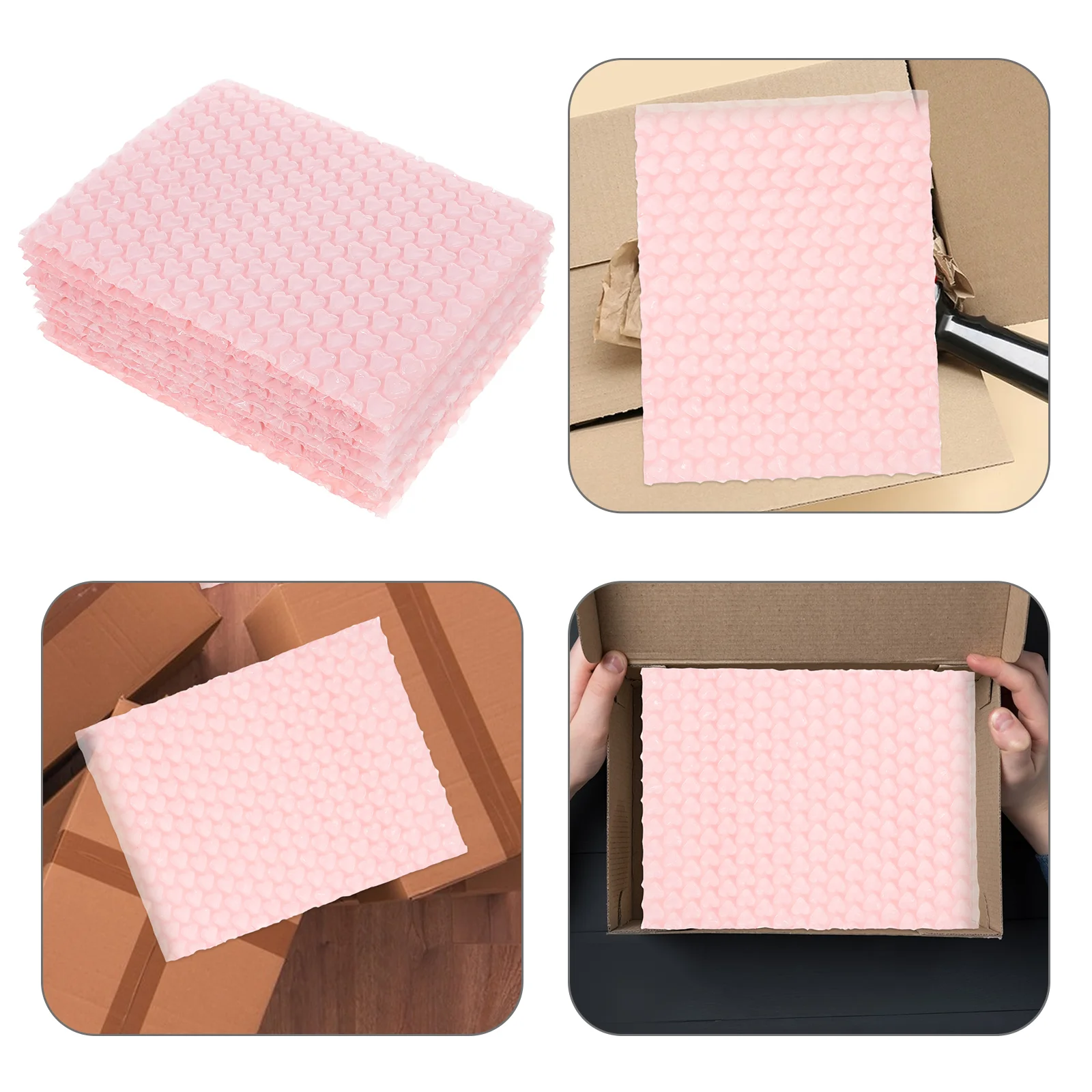 10 Pcs 가방 핑크 메일러 사랑 패딩 배송 봉투 소규모 비즈니스 포장 하트 디자인 패턴