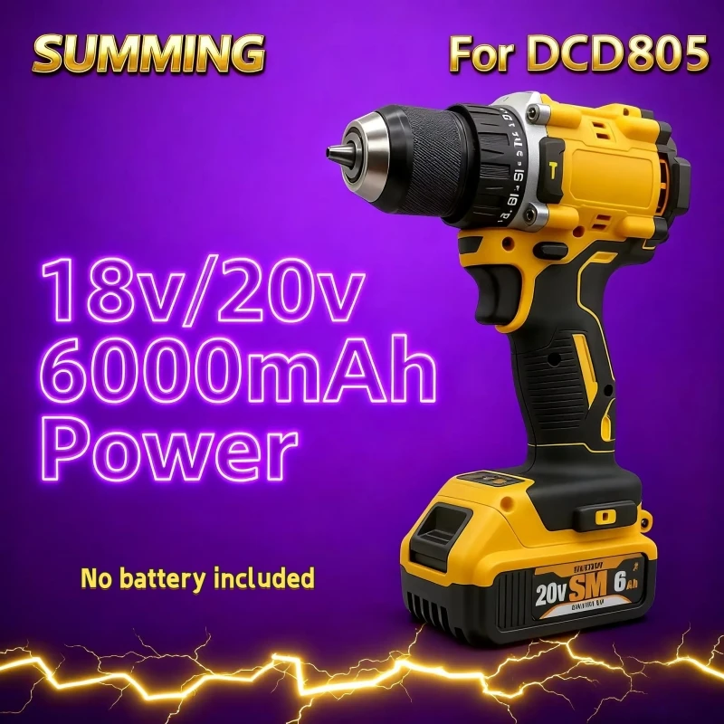 

Lithium Battery 20V RechargeableBrushless Compact ElectricScrewdriver replaceable Hand Drill Impact Drill DCD805 for DCB206