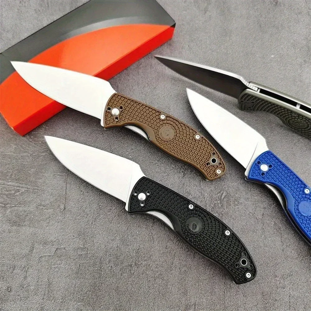 C122 متعدد الألوان في الهواء الطلق يسهل حملها سكاكين التخييم الشديد للطي سكين جيب 8Cr13Mov قطرة نقطة شفرة أدوات الرجال السكاكين #5