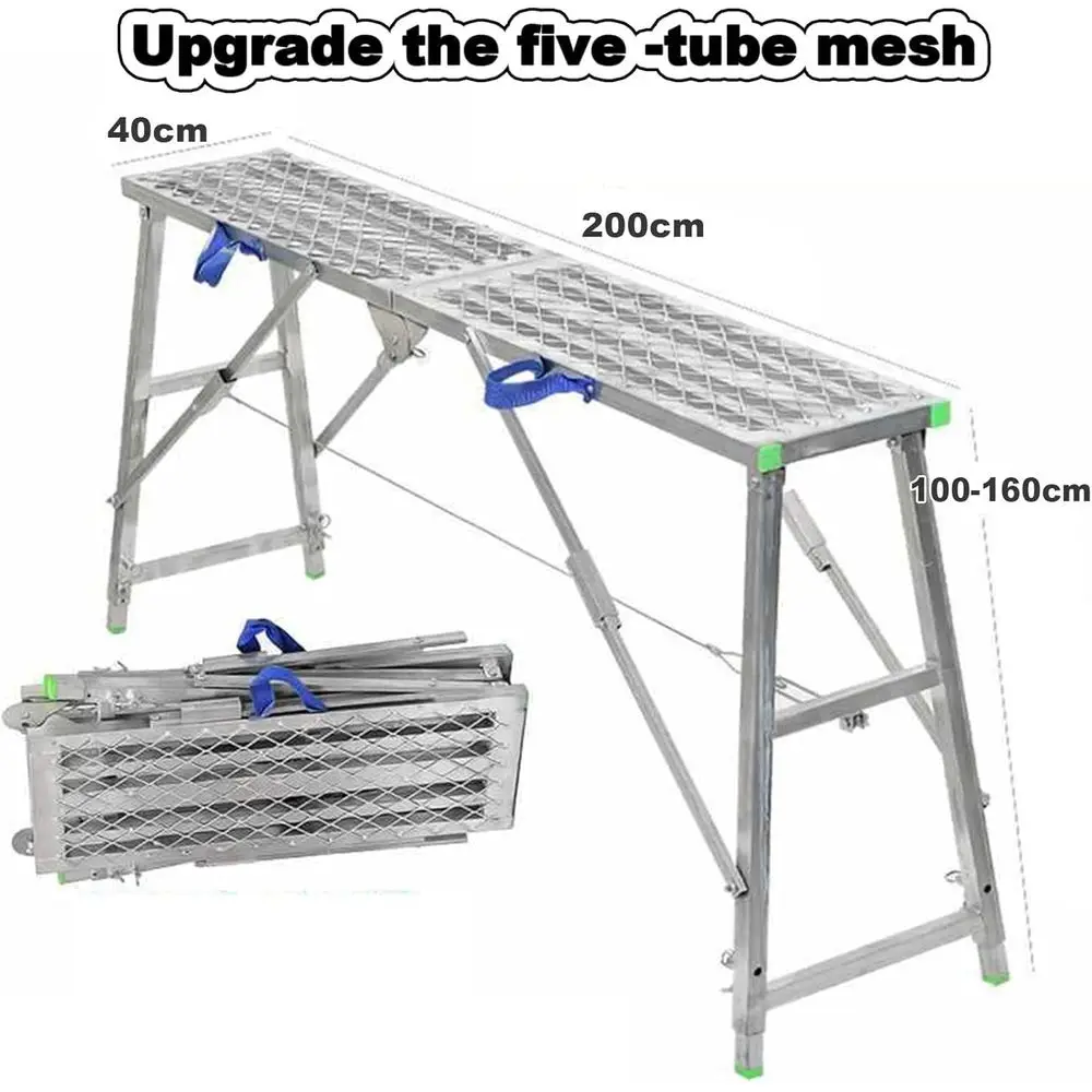 Adjustable Height Portable Ladder for Vehicle Washing and Maintenance, 140cm, Multipurpose Work Bench Step