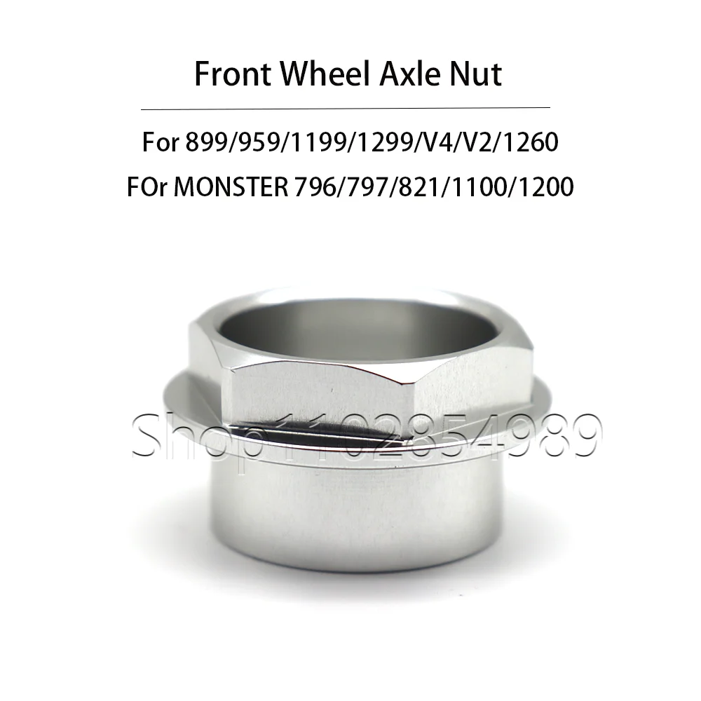 

For Ducati Monster 796 797 821 1100 1200 SR EVO 2009-2020 2019 899 959 1199 1299 Panigale V4 V2 Front Wheel Axle Flange Nut