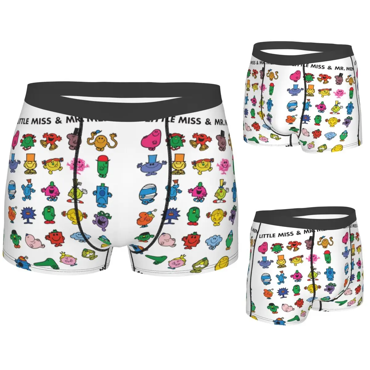 

Boxer Underpants Shorts Little Miss And Mr. Men Panties Men Breathable Underwear for Homme Man Boyfriend Gifts