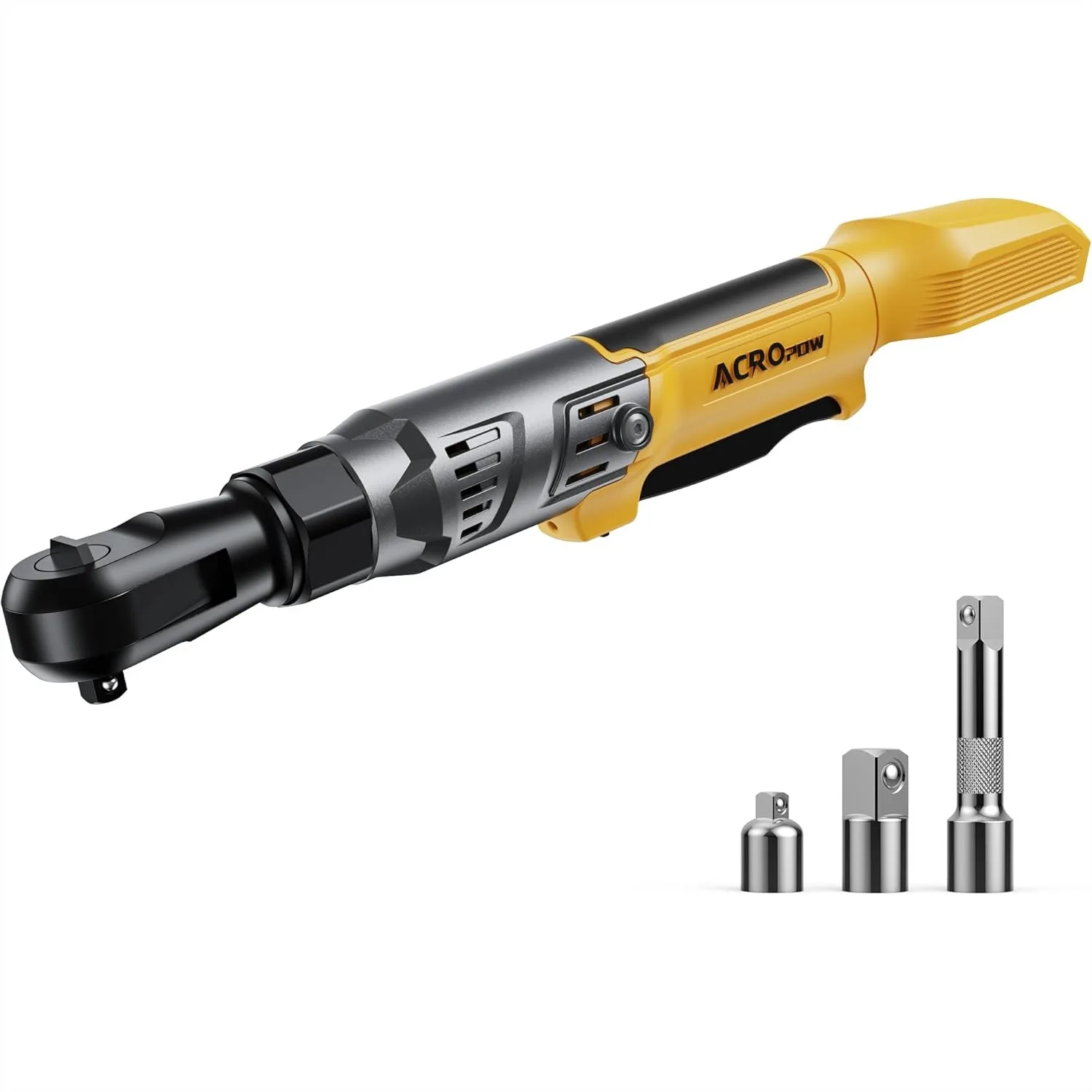 

3/8" Cordless Ratchet Wrench 74Ft-Lbs Brushless Motor, Compatible with DEWALT 20V MAX Battery, Variable Speed with 1/2" & 1/4
