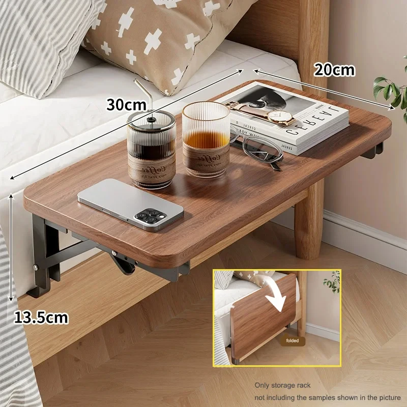 Bedside Shelf for Bed Bunk Bed Shelf/ Caddy for Top Bunk, Clip On Nightstand Tray,Cup Holder for Table Storage Space Save view 4