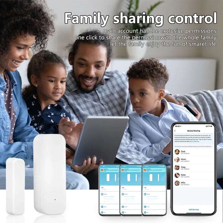 Tuya Wifi Slimme Deursensor Raamingang Sensor Veiligheidsdeurdetector Alarm Smart Life App Control Support Alexa Google Home