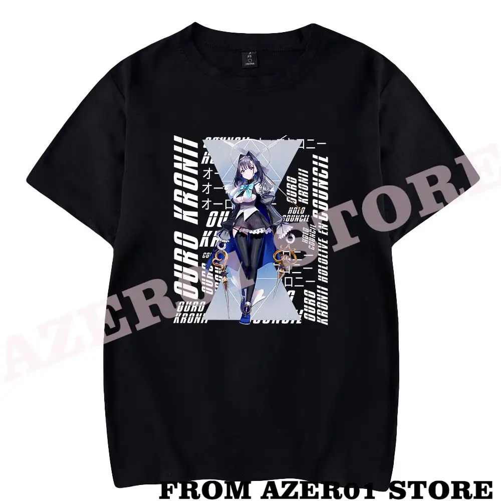 HOLOLIVE Vtuber Ouro Kronii Merch T-shirt Print Summer Street Men/Women Streetwear Tshirt Shirt Harajuku Short Sleeve