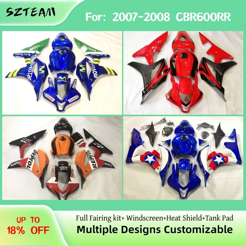 Motorcycle Fairings for Honda CBR600RR 2007 2008 ABS Hight Quality Easy Install Fairing Kit CBR 600RR 07 08