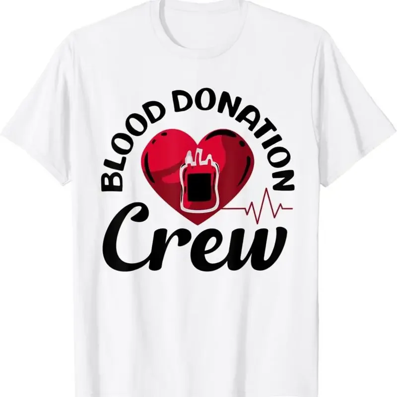 Blood Donation Donor Awareness Crew T Shirt