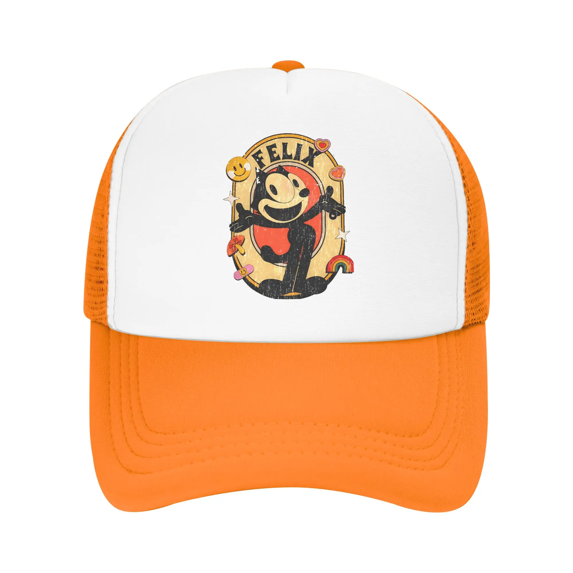 Retro Cartoon Comedy Felixed The Cat  Trucker Hats Trucker Cap Trucker Cap Adjustable Snapback Caps Mesh Baseball Caps
