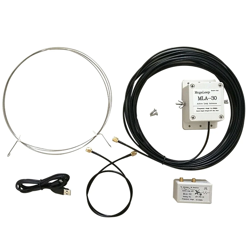 

MLA30+ MLA-30 MLA30 Plus Активная магнитная петлевая антенна HA SDR Короткая средневолновая радиоантенна с низким уровнем шума 500 кГц-30 МГц