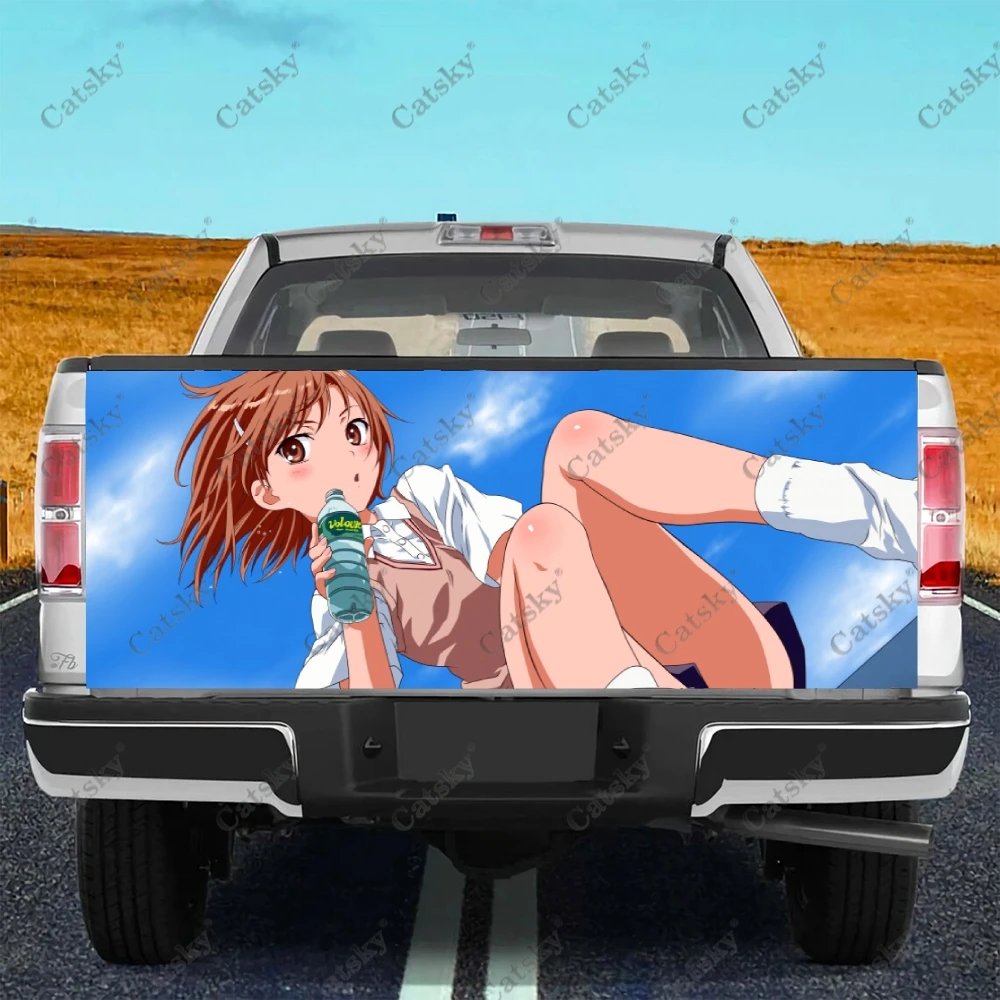 Misaka Mikoto Itasha Car Tail Trunk Protect Vinly Wrap Sticker Decal Car Hood Side Decoration Sticker for SUV Off-road Pickup