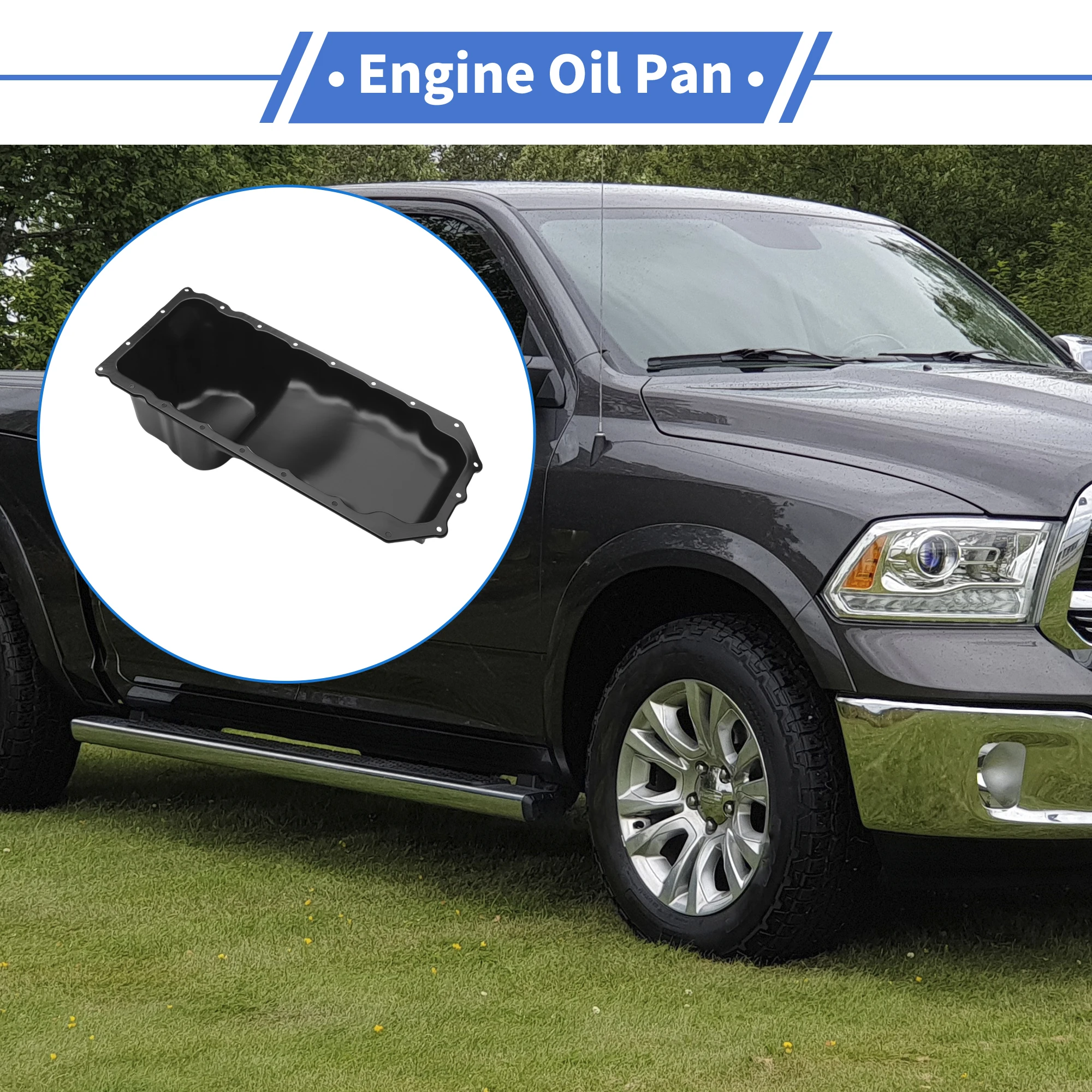 

UXCELL No.264260/53021334AF Engine Oil Pan for Dodge for Ram 1500 03-10 Aluminum Alloy