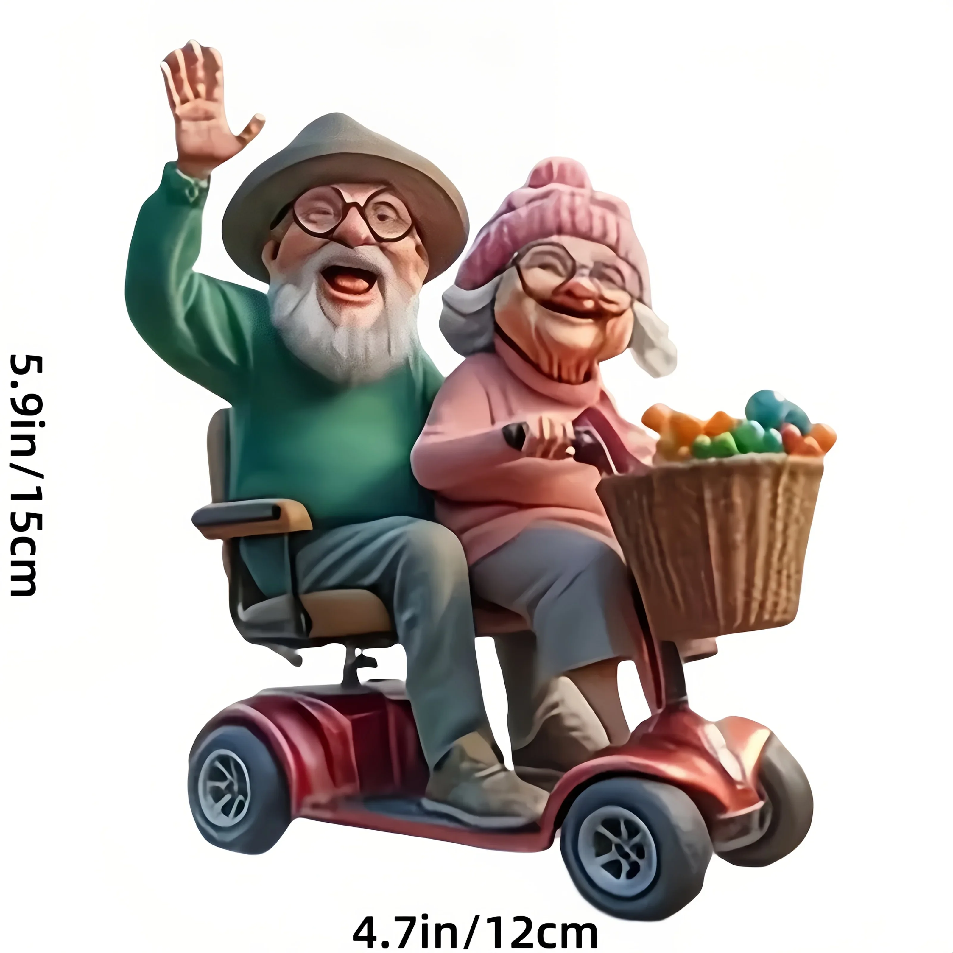 High-Quality Happy Old Couple Waterproof Scratch-Resistant PVC Self-Adhesive Sticker for Car,Laptop,Truck,Motorcycle Decor