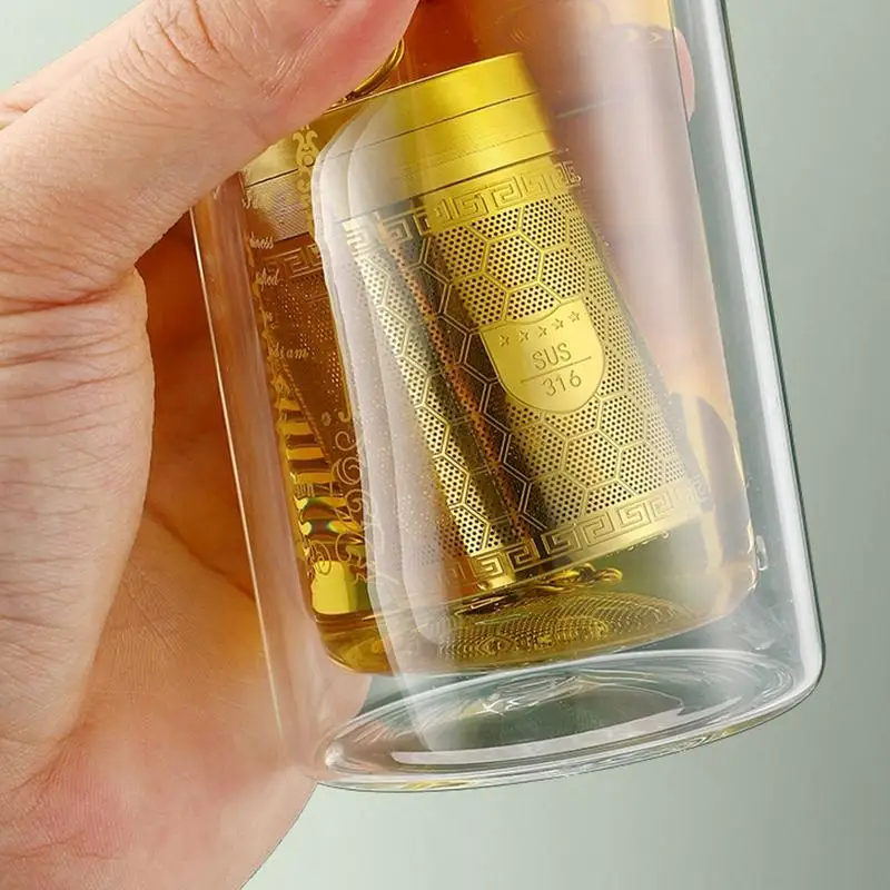 Tee-Infuser aus Edelstahl 316 mit ultrafeiner Netzverlängerungskette für das Aufgießen von losen Teeblättern zu Hause, im Büro oder auf Reisen. – Detail 8