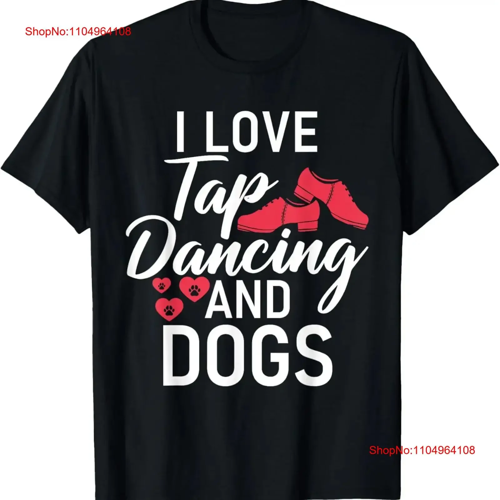 Me encanta el claqué y los perros zapatos bailarina estudiante camiseta vintage lavado cómodo Casual gráfico ligeramente transpirable Unisex