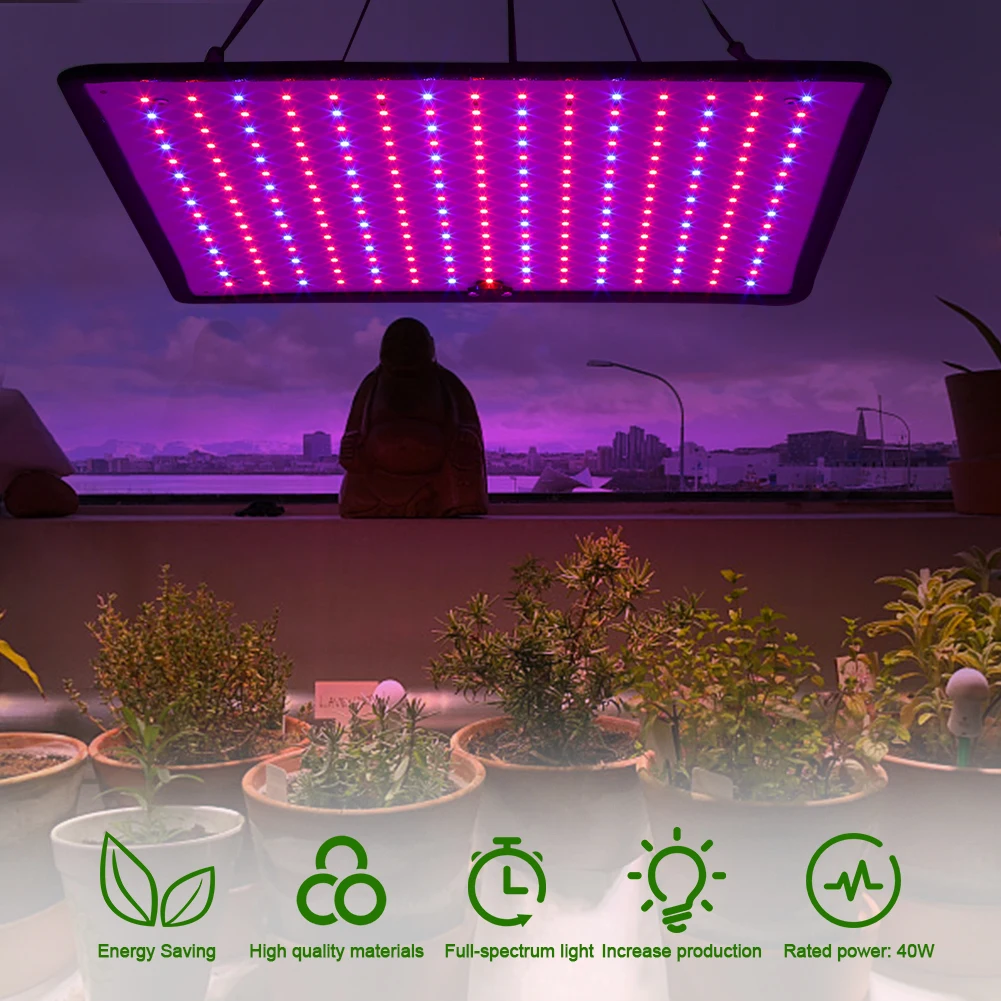 Phyto โคมไฟ 45W 225 LED Phytolamp สําหรับพืชเต็มสเปกตรัม LED การเพาะปลูก Plant Grower วัฒนธรรมในร่ม LED Grow โคมไฟ UV โคมไฟ ﻿