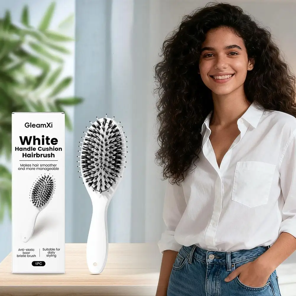 

1/3/5Pcs Cushion Hair Scalp Massage Comb Gentle Detangling Brush for Women White Hand Nylon Bristle Hairbrush Hair Styling Tools