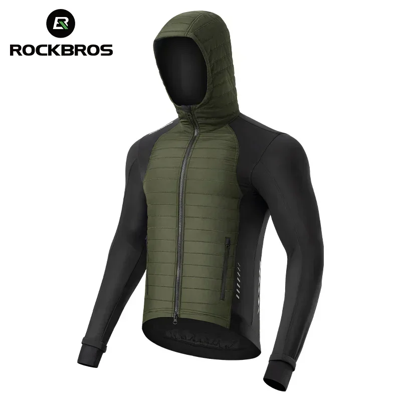 ROCKBROS Warm winterwielershirt Ultralicht donsjack Fietskleding met lange mouwen Thermische fleecebestendige Ciclismo-jas