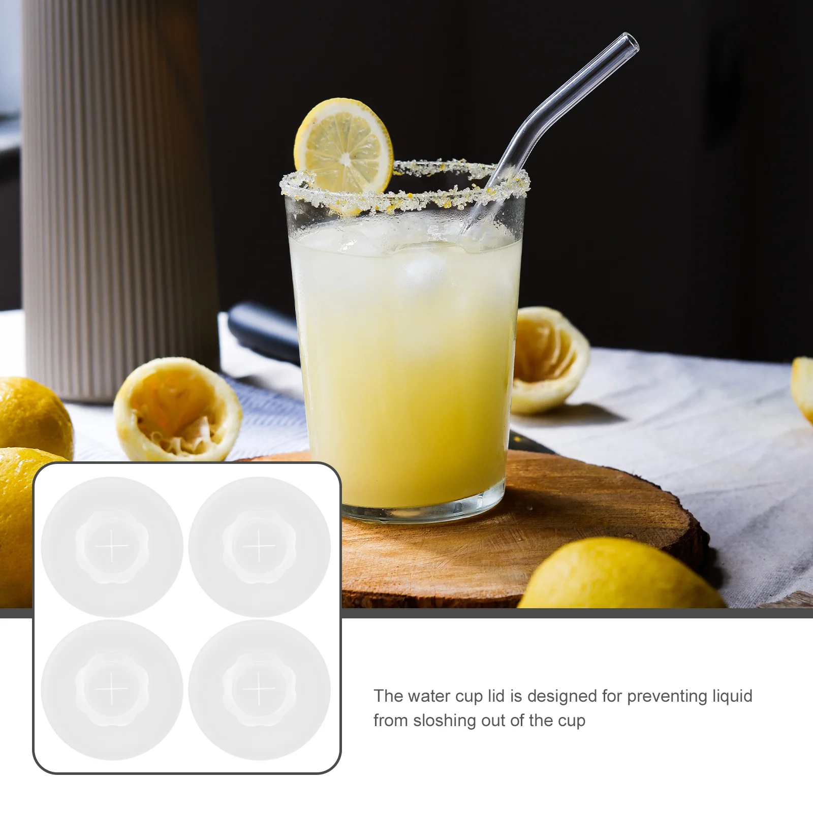 4 Pcs Airtight Seal Lids Cap Food Grade Star Mouth Silicone Cup Cups Mug Sealing Reusable Covers
