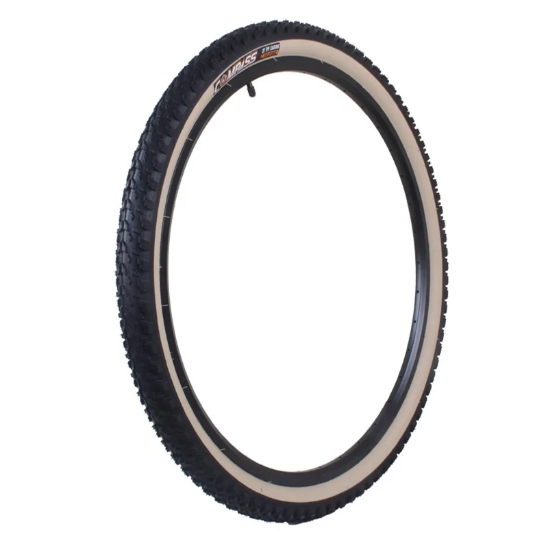 27.5x2.1-Inch Mountain Bbike Inner And Outer Tires, Light Yellow-Edge Off-Road Outer Tires, Thickened Grip, Large Tread Tires