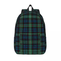 Tartan Rustic Green Blue Black Watch Plaid Holiday Backpack Men Women Teenage Student Daypack Check College Shoulder Bag