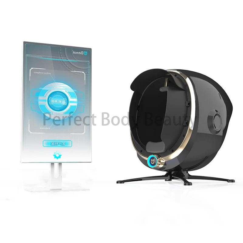 3D AI Facial Magic Mirror Skin Analyzer Face Camera Test Analysis Machine Moisture Testing Face Scanner Wrinkle Analysis For Spa