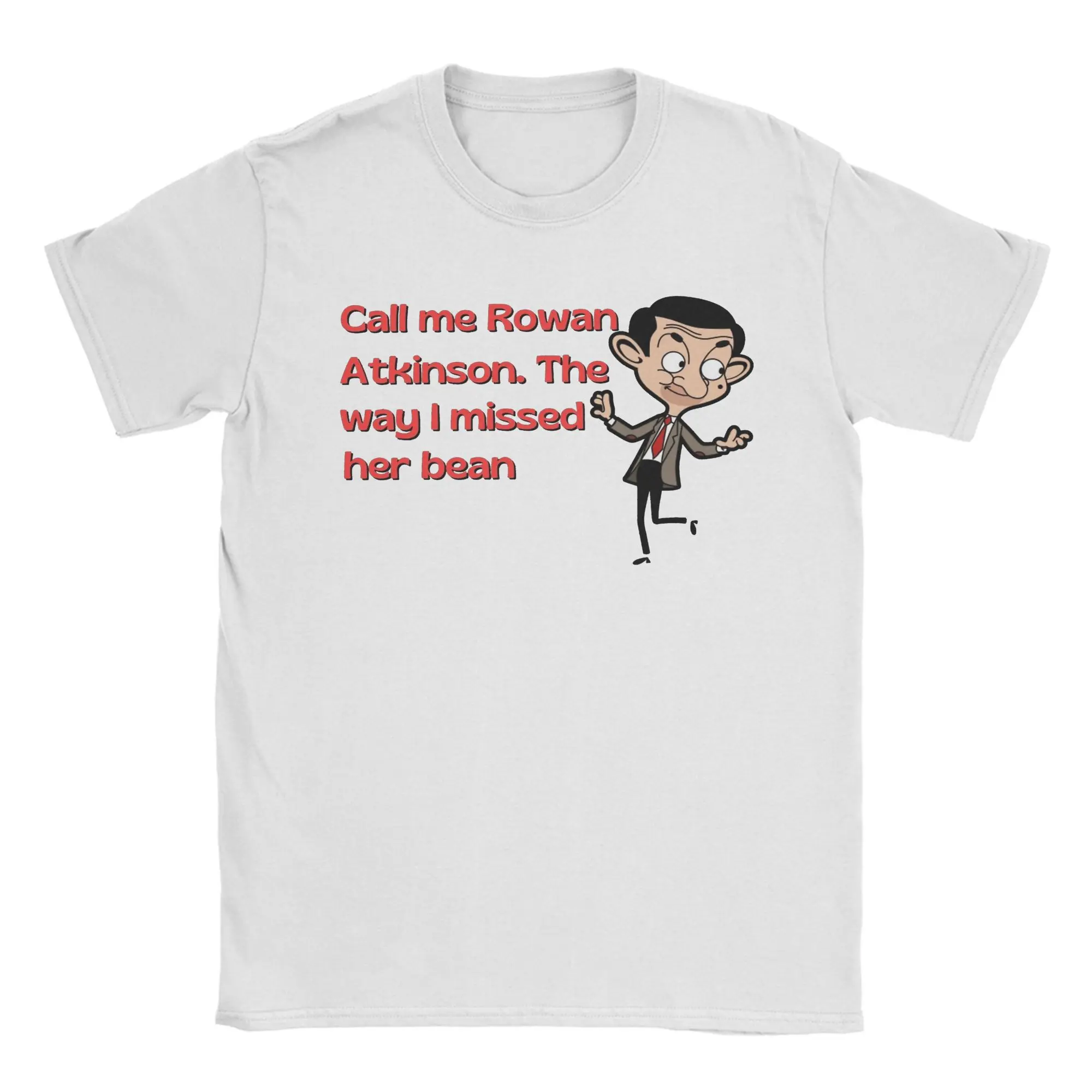 Funny Mr Bean Funny Cartoon T Shirt Men's Cotton Short Sleeve Round Neck Summer Clothing