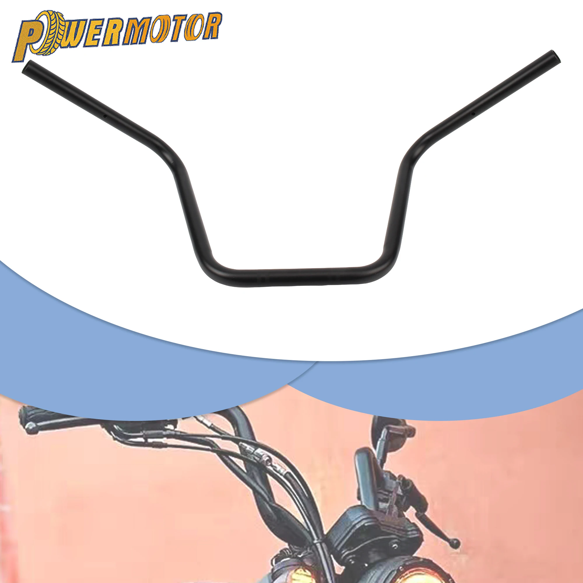 

22mm 25mm Motorcycle Raised Handlebars Aluminum Alloy Handle Bar for Harley Sportster XL883 XL1200 X48 Dyna Road King Heritage