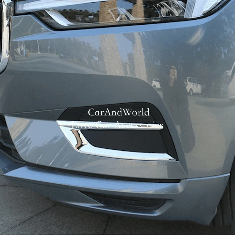 ABS Chrome Auto Front Foglight Fog Light Lamp Frame Cover Trims Exterior Garnish Car Accessories For Volvo XC60 XC 60 2018-2021