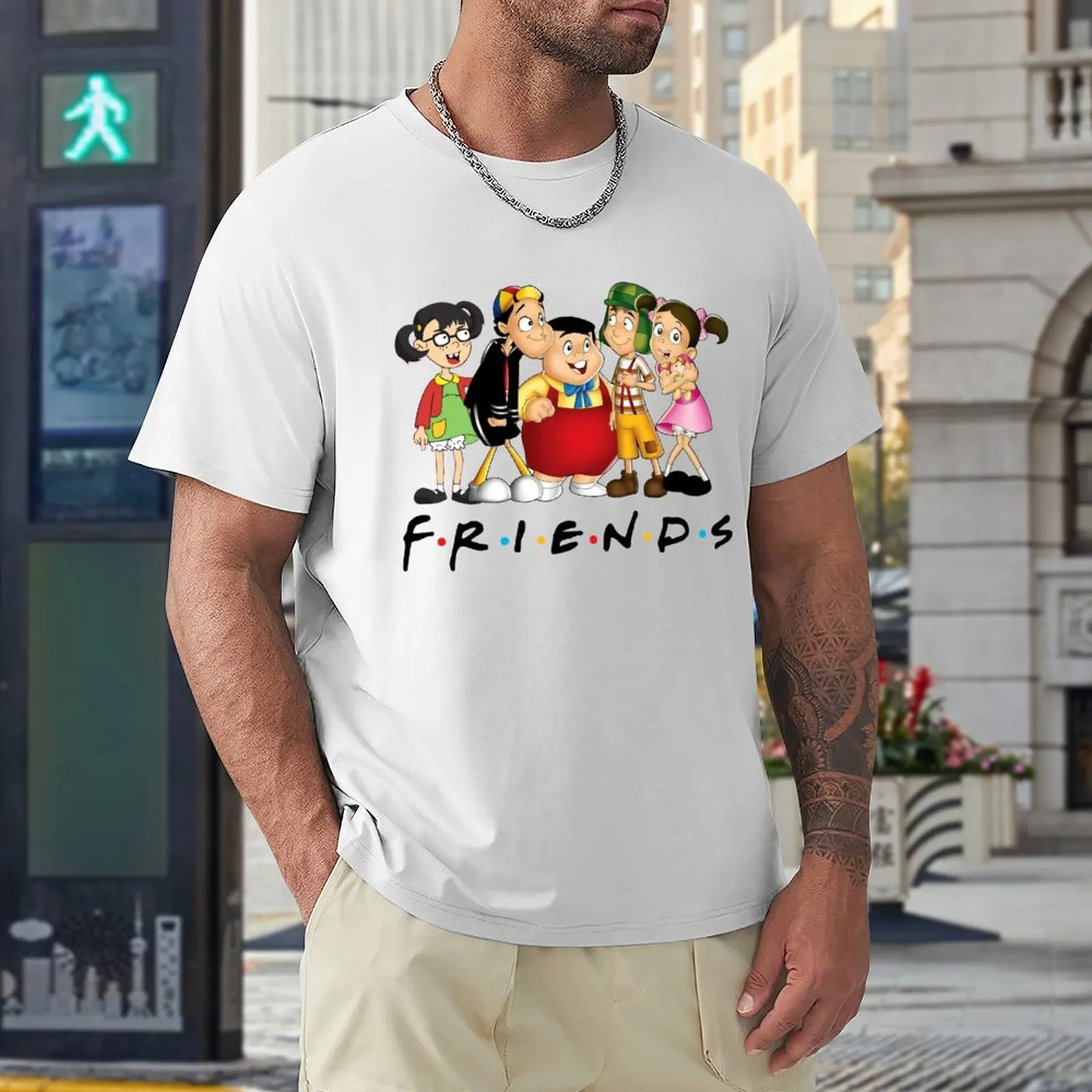 موديل جديد 2025 F.R.I.E.N.D.S - تي شيرت El Chavo del Ocho تي شيرت سريع الجفاف ملابس رجالي ملابس عتيقة تي شيرت رجالي جرافيك