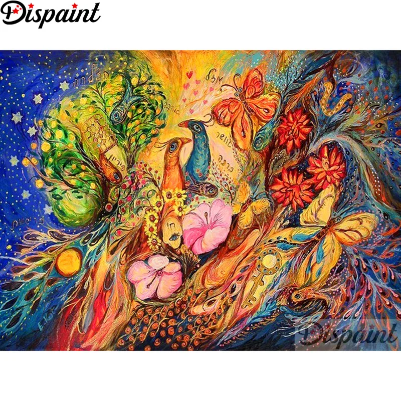 

Dispaint Full Square/Round Drill 5D DIY Diamond Painting "Phoenix flower" Embroidery Cross Stitch 3D Home Decor A12723