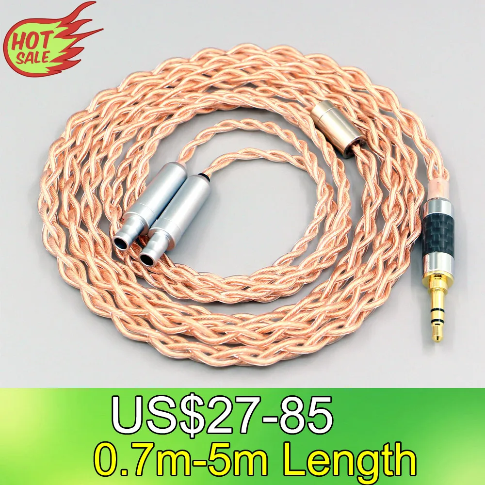 

4 Core 1.7mm Litz HiFi-OFC Earphone Braided Cable For Sennheiser HD800 HD800s HD820s HD820 Dharma D1000 LN008075