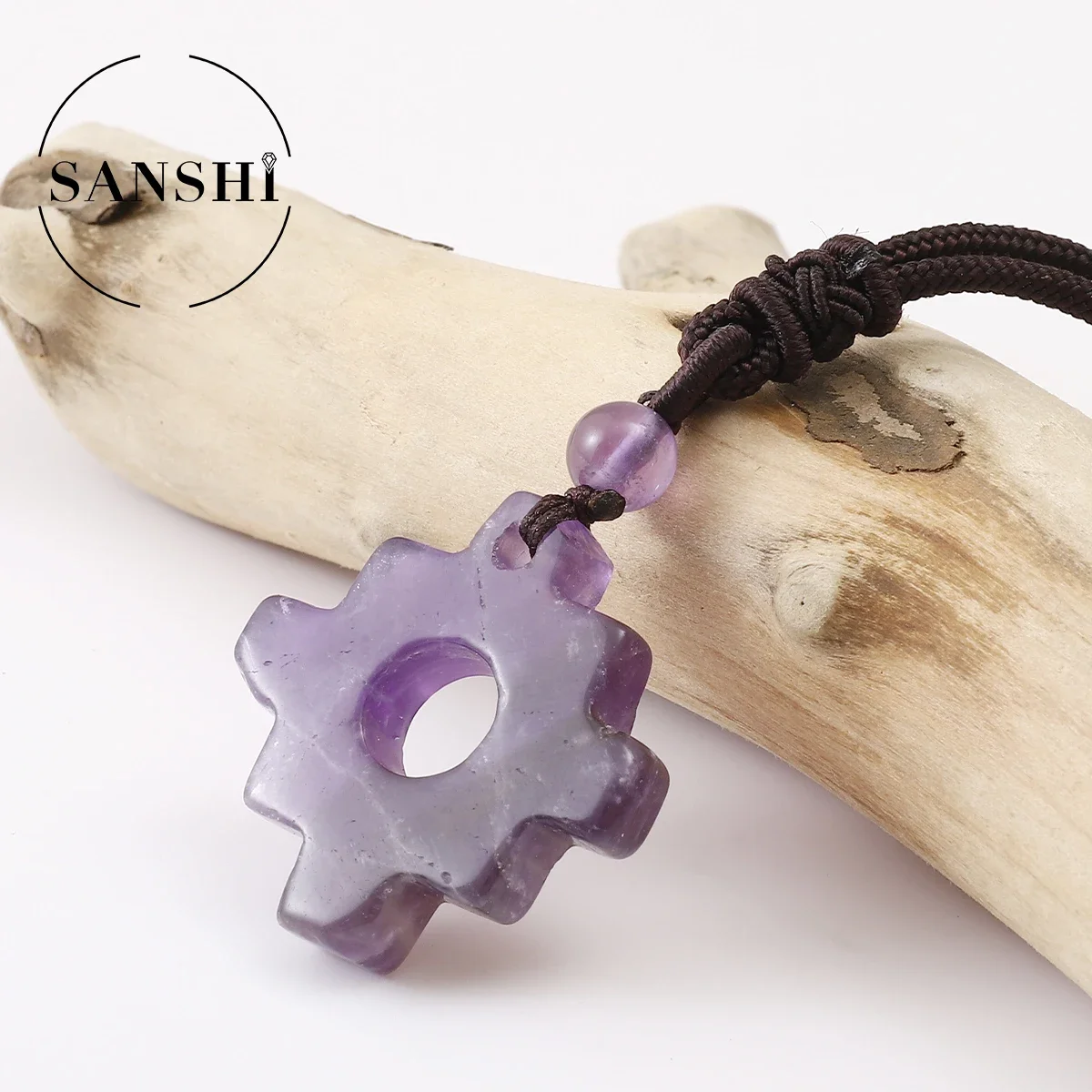 Chinesischer Knoten Quarz Kristall Türkis Achat Aventurin Halskette Anhänger Schmuck Halskette für Frauen Männer Geschenk