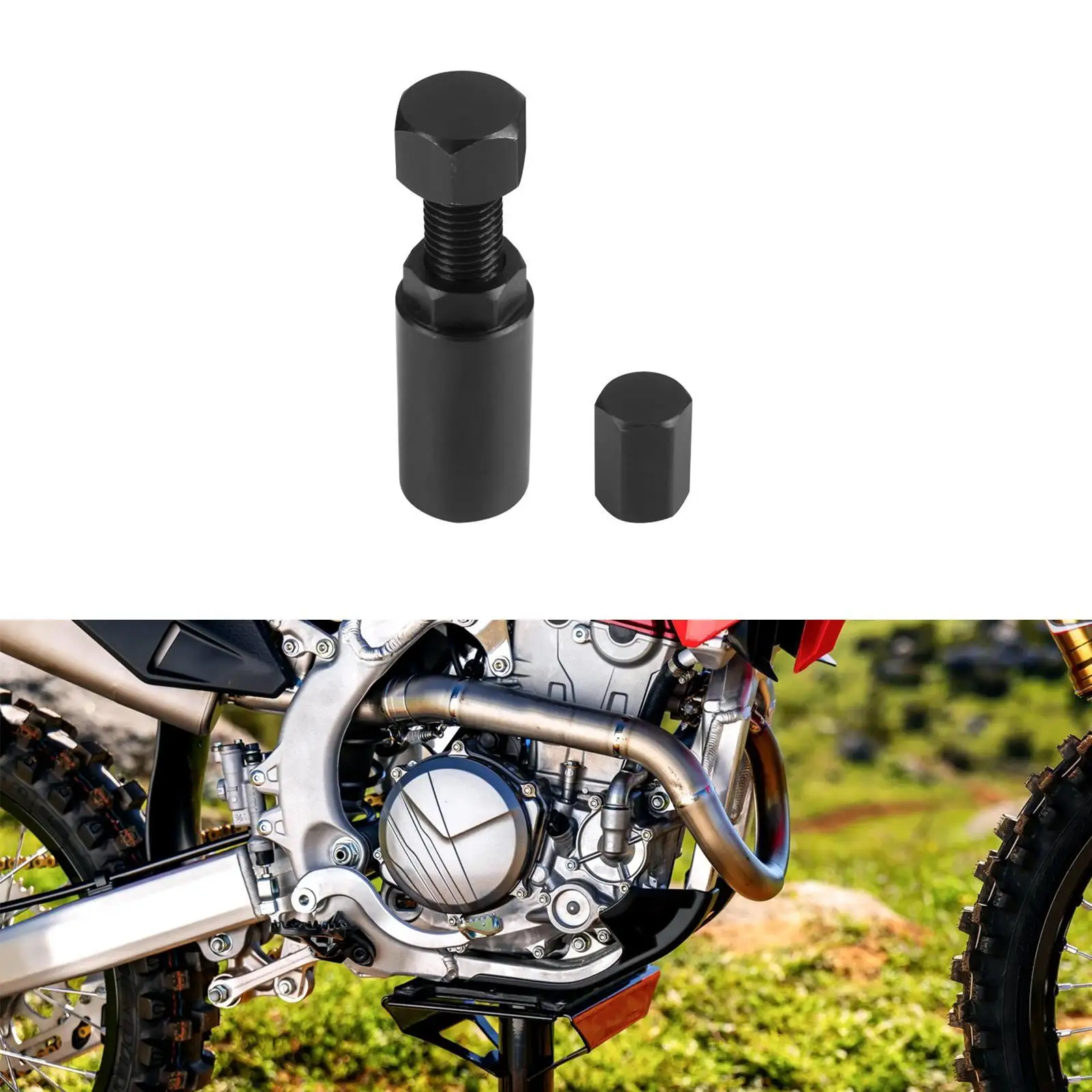 24 مللي متر دولاب الموازنة مزيل M24 X 1.5 RH الموضوع دراجة نارية أداة إصلاح لياماها YZ450F سوزوكي RMZ250 هوندا CRF450R #4