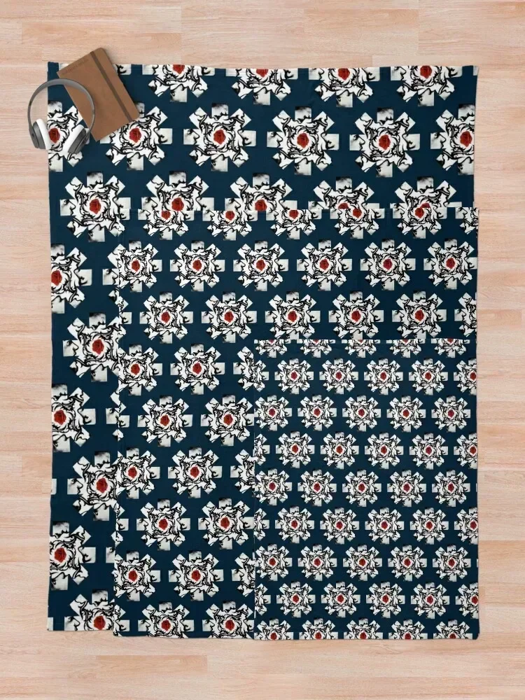 الوردة الحمراء على المركز رمي بطانية هدية مضحكة تأثيري أنيمي بطانيات التخييم الفاخرة #5