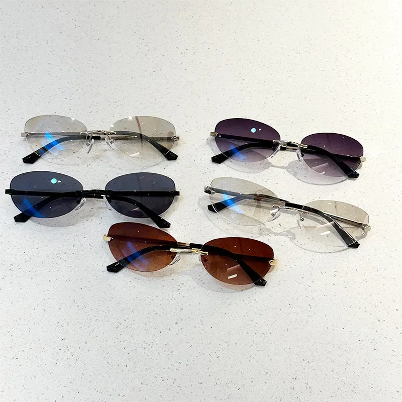 New Luxury Brand Designer Small Frame Cat Eye Sunglasses Women Vintage Fashion Sun Glasses Popular Punk Sexy Ladies Shades UV400 image 6