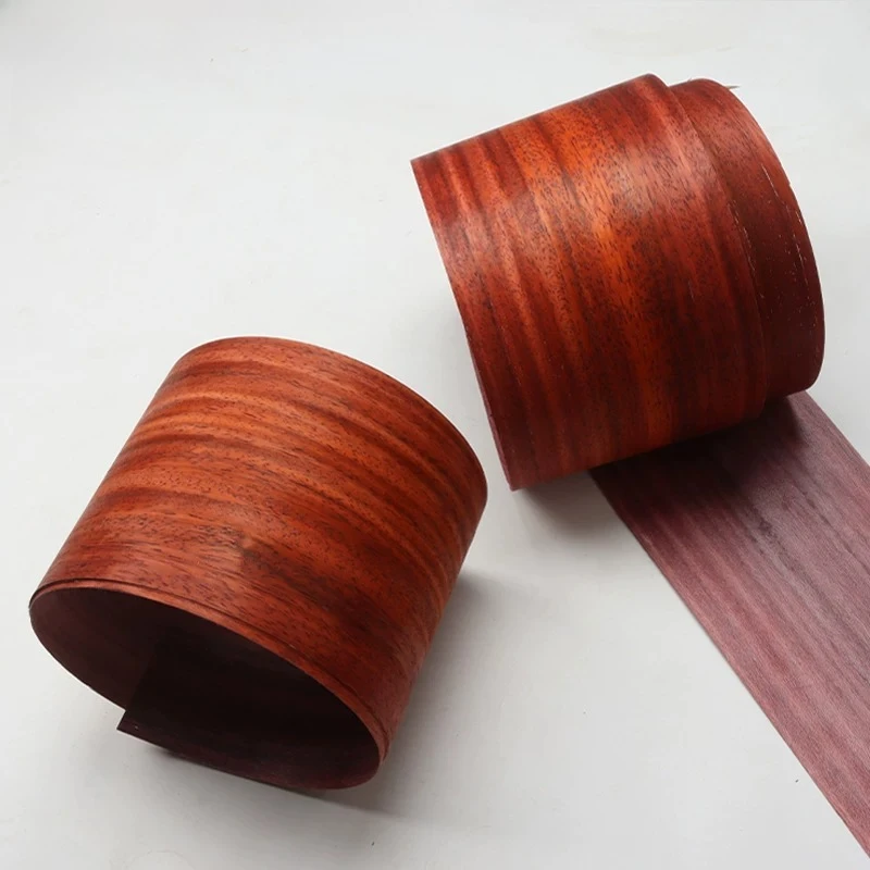 Natural African Padauk Wood Veneer Sheets DIY Cabinet Door Wall and Speaker Facade Furniture Renovation