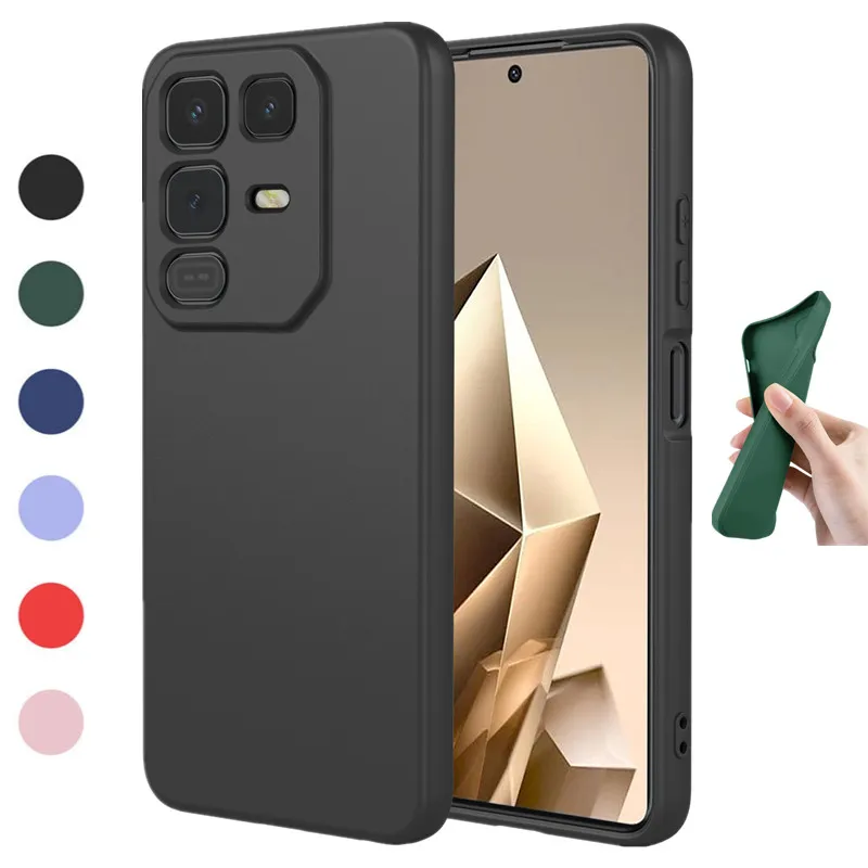Flexible Liquid Silicone Case For Infinix Note 50 Pro 4G Pro+ Plus 50s 50x 5G Protective Cover Bumper Fundas Coque