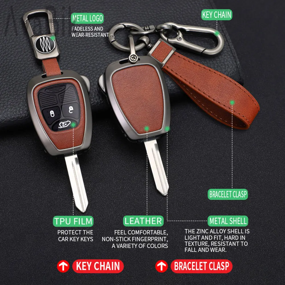 

Zinc Alloy Car Key Case Shell for Dodge Straight Key Set Special Library Bird Metal Case Old Remote Control Key Buckle Unisex